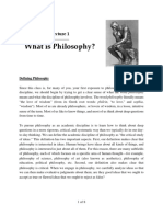 Lecture 1 What Is Philosophy