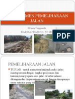 Manajemen Pemeliharaan Jalan