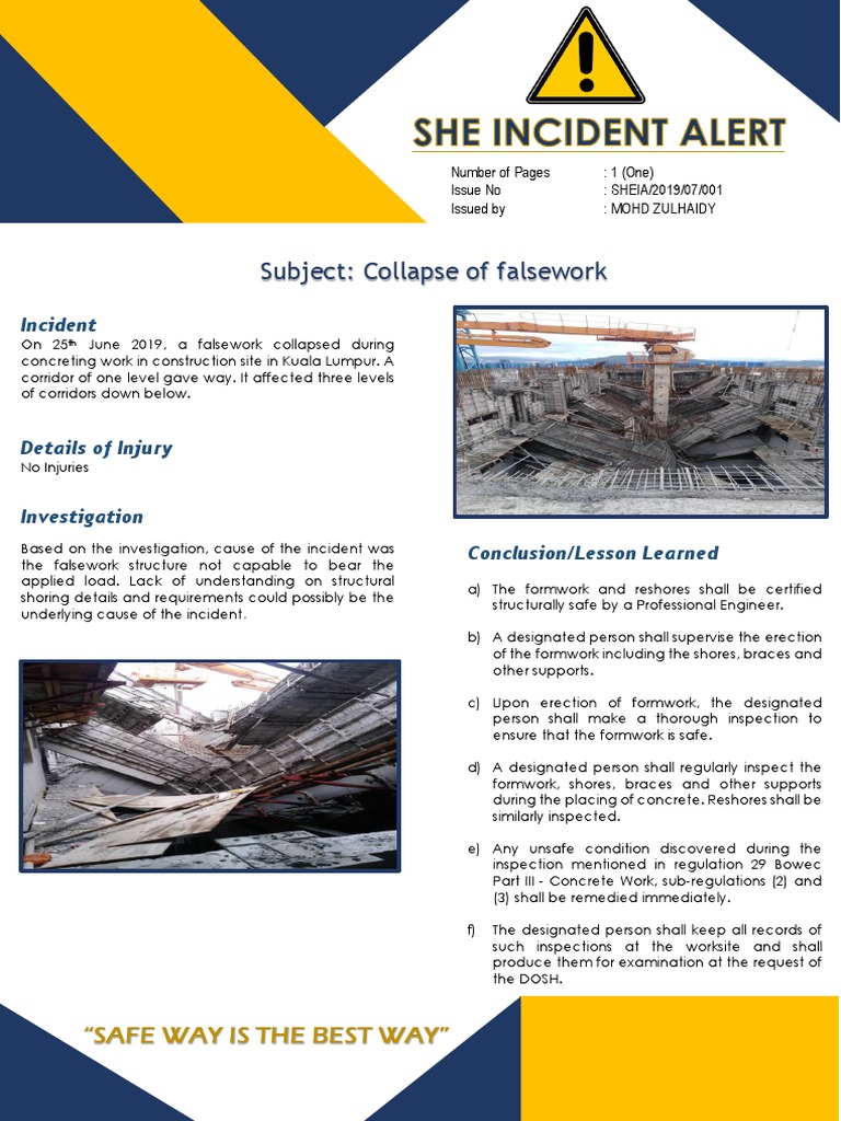 Falsework Collapse Investigation Report | PDF
