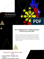The National Service Training Program