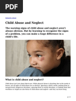 Child Abuse and Neglect