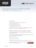 Spanning Tree Protocols: STP, RSTP, and MSTP: Feature Overview and Configuration Guide