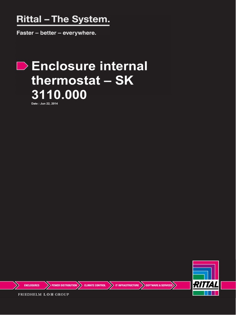 Enclosure Internal Thermostat - SK 3110.000: Date: Jun 22, 2014 | PDF ...