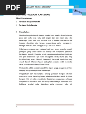 Bab 1 Hand Tools Pdf