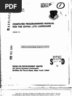 Computer programming manual for the JOVIAL (J73) language (1981) AD-A101 061