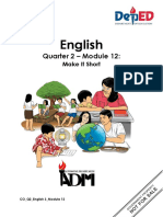 English 3 - Q2 - Module12 - Make It Short