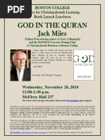 Jack Miles Discusses New Book "God in the Qur'an