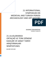 21 International Symposium On Medieval Archaeology and History of Turkey