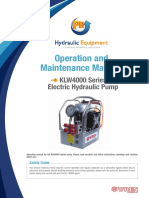 PH KLW4000 Series Electric Hydraulic Pump Instruction Manual