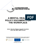 Final Mental Health Policy Document For The Workplace