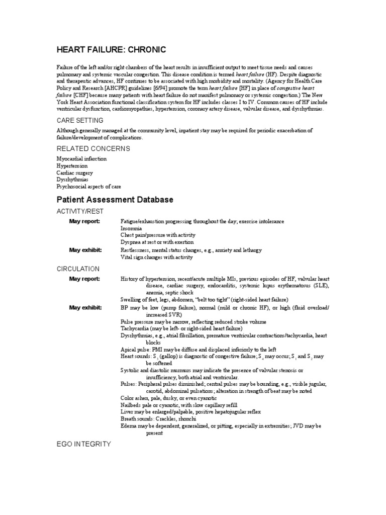 Heart Failure Chronic | PDF | Heart Failure | Heart