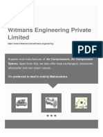 Witmans Engineering Private Limited: Supplier and Manufacturer of Aftercooler and Non-Return Valves. We