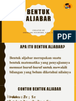 Bentuk Aljabar