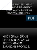 Mangrove Species Diversity Assessment in Barangay Tinoto