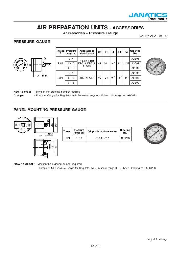 A2G02 Pressure Gauge Ordering Guide | PDF | Nature