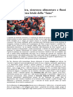 Violenza Politica, SICUREZZA ALIMENTARE E FLUSSI MIGRATORI L' Arma Letale Della Fame