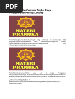 Kumpulan Materi Pramuka Tingkat Siaga