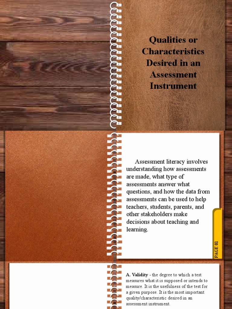 Key Qualities of Assessment Instruments | PDF | Educational Assessment ...