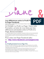 Les Différences Entre Le Profil Facebook Et La Page Facebook