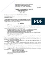 Test de Evaluare Iniţială: Anul Şcolar 2011-2012 Disciplina Fizică Clasa A VI-a