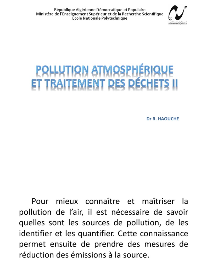 Cours PATD PARTIE 1 PDF | PDF | Pollution de l'air | Méthane