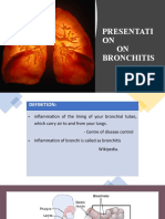 Presentati ON ON Bronchitis: Presented by K.vani M.SC (N) 1st Year