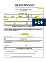 CHRR (Criminal History Background Check) CONTRACTOR FORM