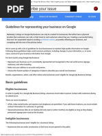 Guidelines For Representing Your Business On Google - Google My Business Help PDF