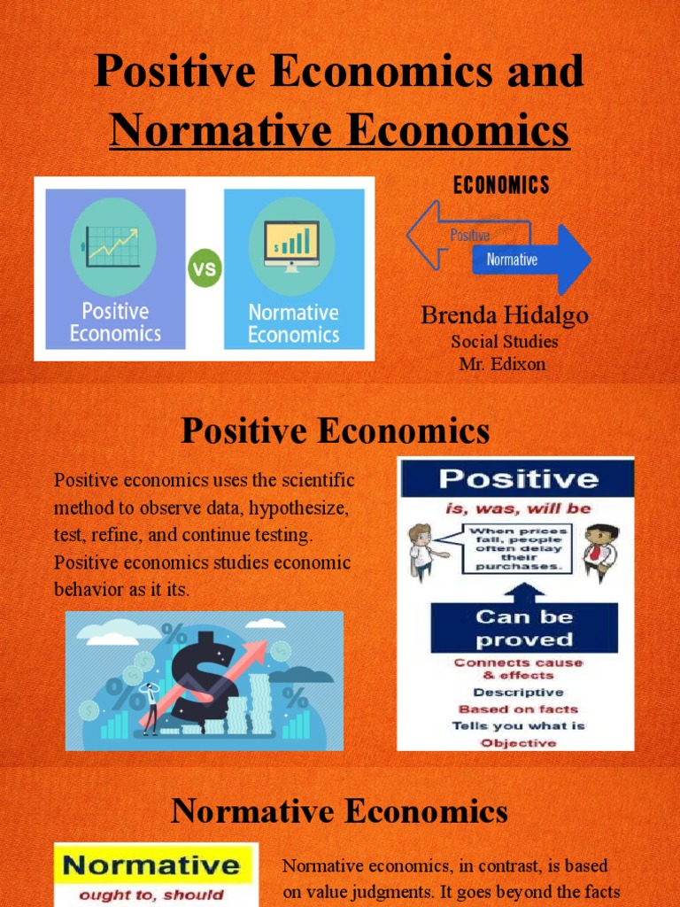Positive vs. Normative Economics | PDF