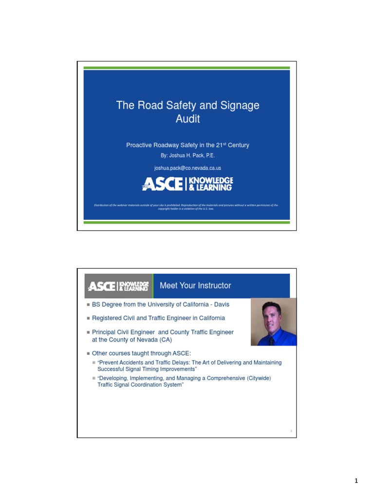 The Road Safety and Signage Audit | PDF | Road Traffic Safety | Traffic ...