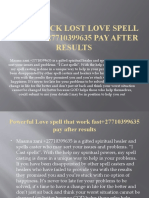 Bring Back Lost Love Spell CASTER+27710399635 PAY AFTER Results