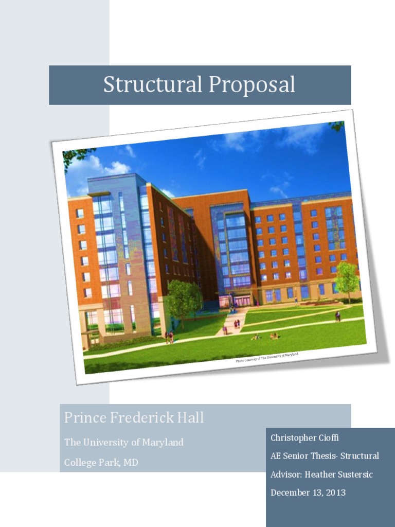 Structural Design Proposal for Prince Frederick Hall | PDF | Concrete ...