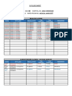 Iv Fluid Sheet: Bautista A 58 2021-0000025 Milagros F Medical Ward-207
