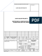 Azspu Major Projects Geotechnical Investigation For Foundations and Civil Works