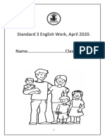 Standard 3 English Work, April 2020