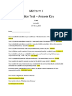 FI 3300 Midterm I Practice Test Solutions