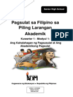 Pagsulat Sa Filipino Sa Piling Larangan Akademic Week 3 PDF