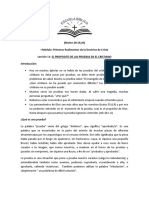 Lección 11 EL PROPOSITO DE LAS PRUEBAS