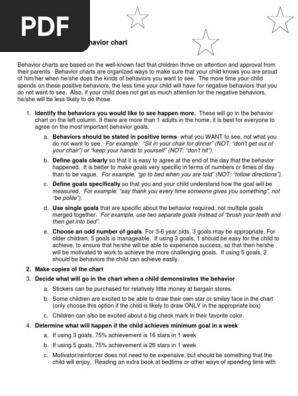 Behavior chart