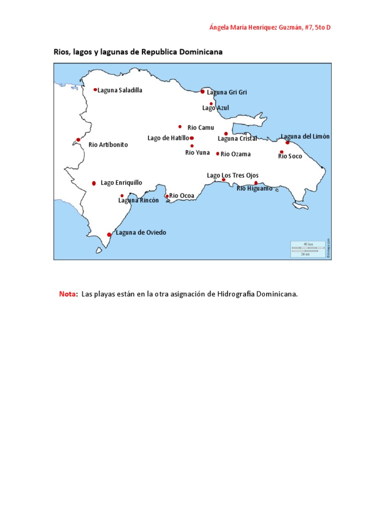 Ríos, lagos y lagunas de RD | PDF