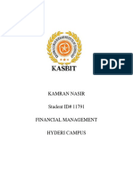 FINANCIAL MANAGEMNT Kamran Assignment 1 PDF