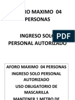 Aforo Maximo 04 Personas