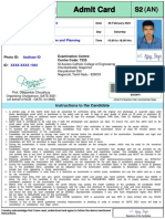 Admit Card for GATE 2021 Exam