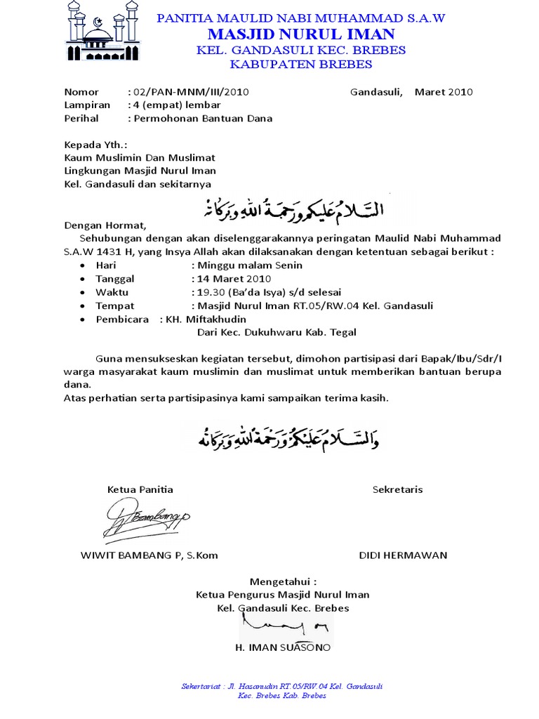 Proposal Maulid Nabi