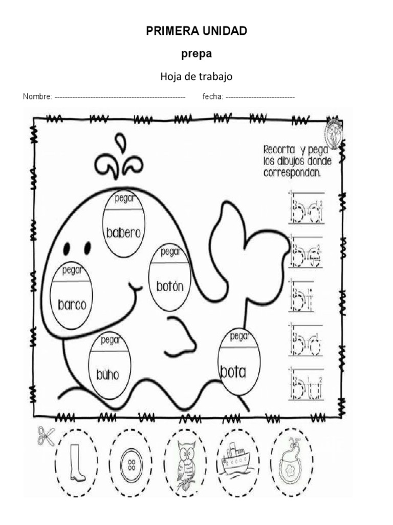 Hojas De Trabajo Para Niños En Formato Pdf Actividad Todo Sobre