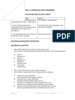 Chapter 14: Chemicals For Consumers SECTION A: Common Mistake Made by The Student