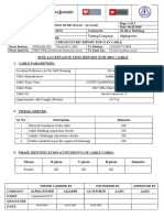 Site Acceptance Test Report For 33Kv Cable: Project: Construction of 306 Villas - Al Saad