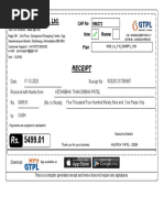 Receipt: GTPL Broadband Pvt. LTD