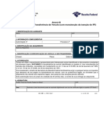 Autorização para Transferência de Veiculo (Com Manutenção Da Isencao Do IPI) - Anexo III