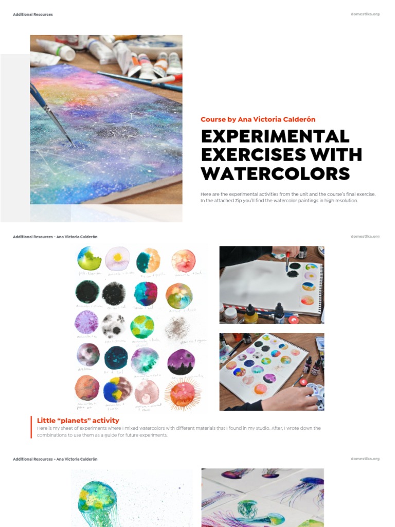 Watercolor Experiments & Final Project | PDF